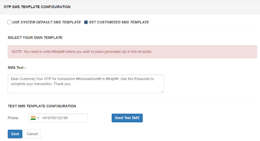 Two-Factor Authentication - 2FA Custom SMS/EMAIL Gateway feature