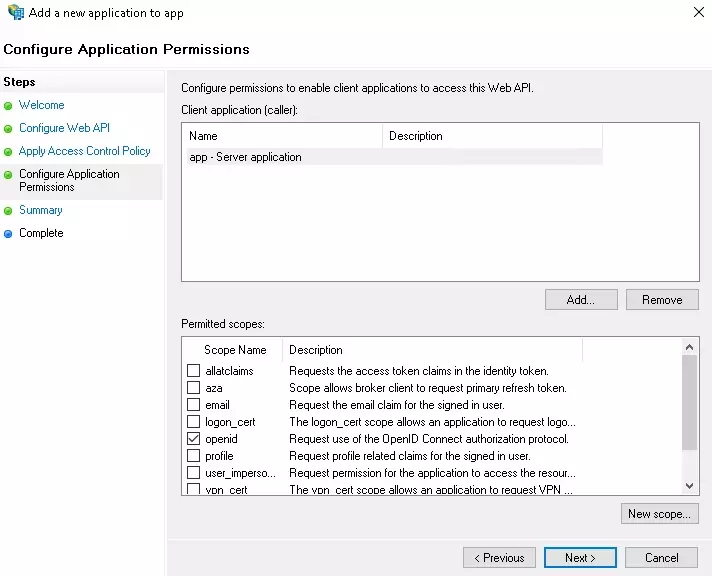 Single Sign On (SSO) using ADFS : Configure Application