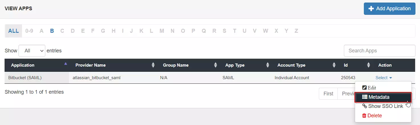 Configure Atlassian Bitbucket Cloud two-factor authentication (2FA): metadata link