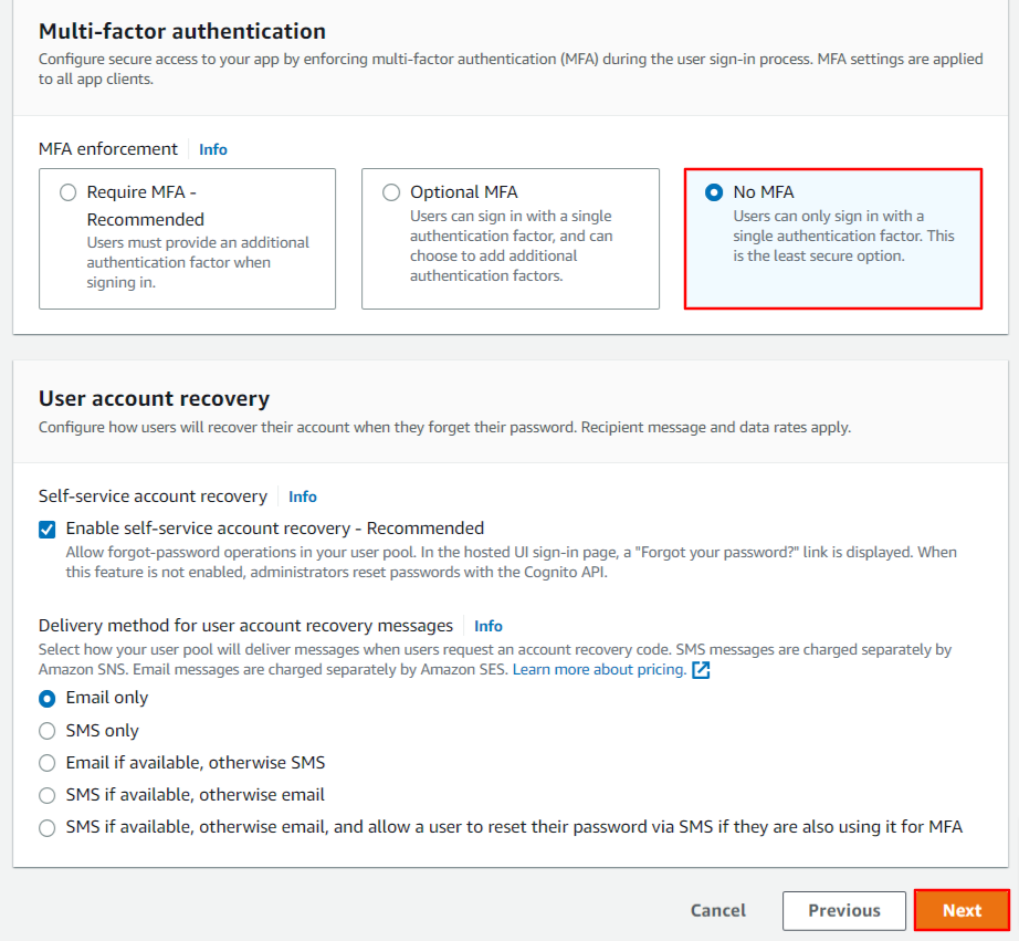 AWS Cognito OAuth/OpenID Single Sign On (SSO)