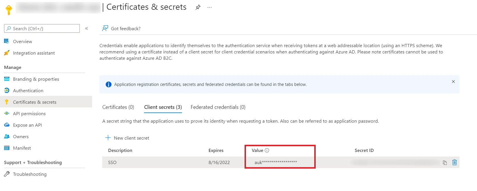 Azure AD IDP : Select SAML