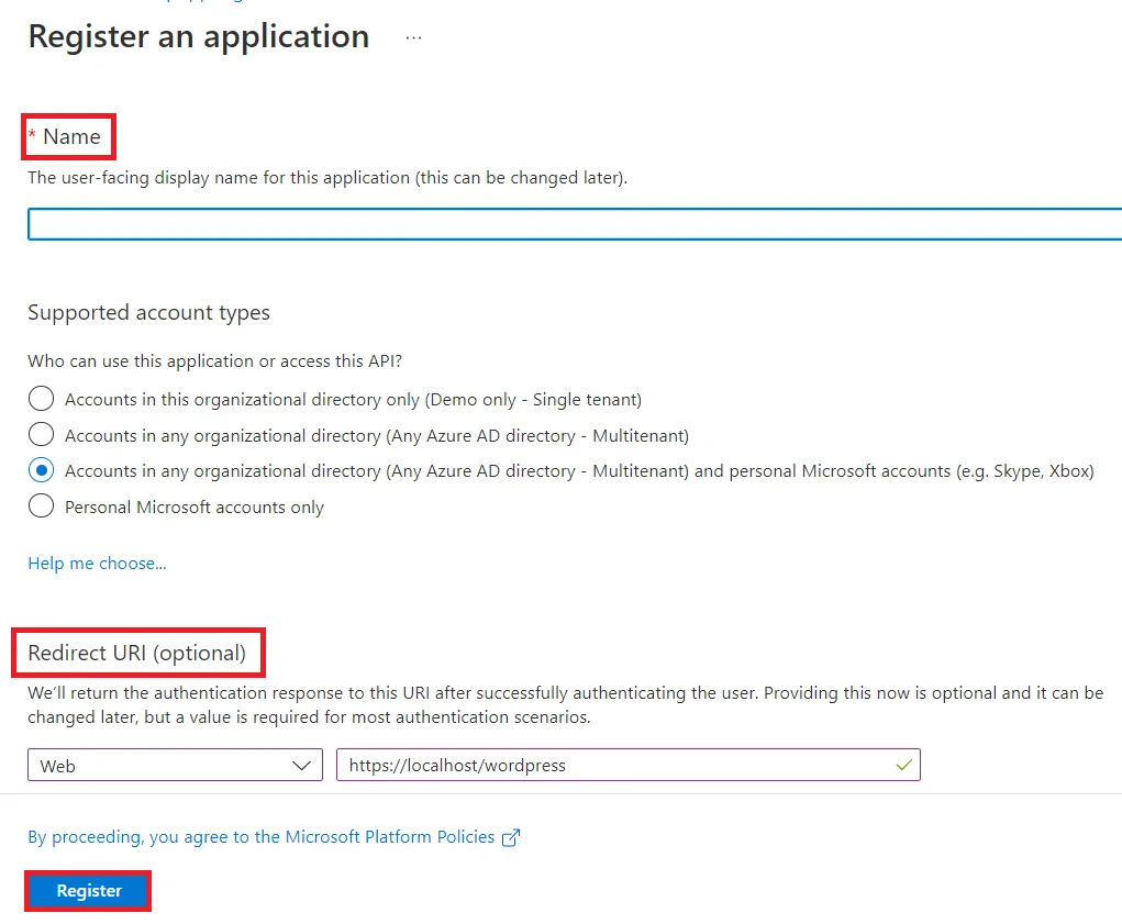 Azure AD IDP : Adding New Application