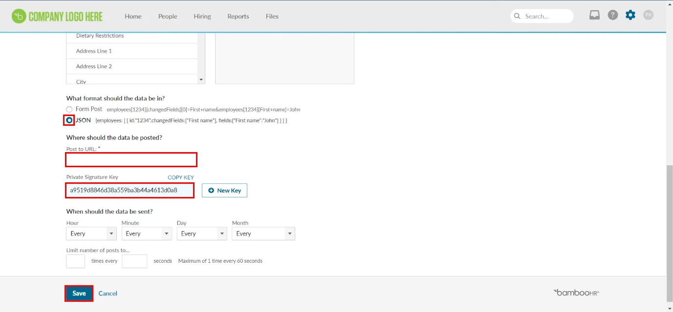 BambooHR Provisioning : BambooHR admin dashboard- setup provisioning