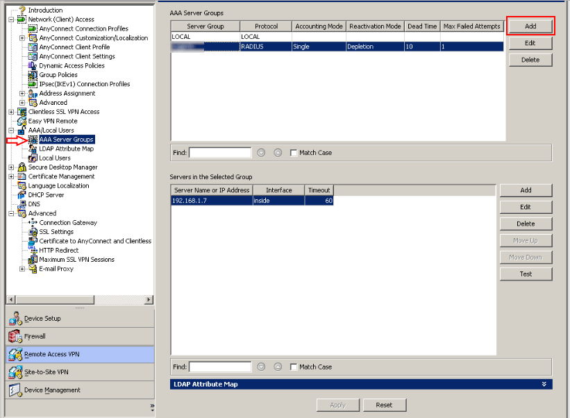 Cisco AnyConnect VPN MFA/2FA two-factor authentication: Login to Cisco ASA