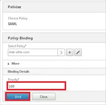 Configure Citrix NetScaler Single Sign-On (SSO): Priority