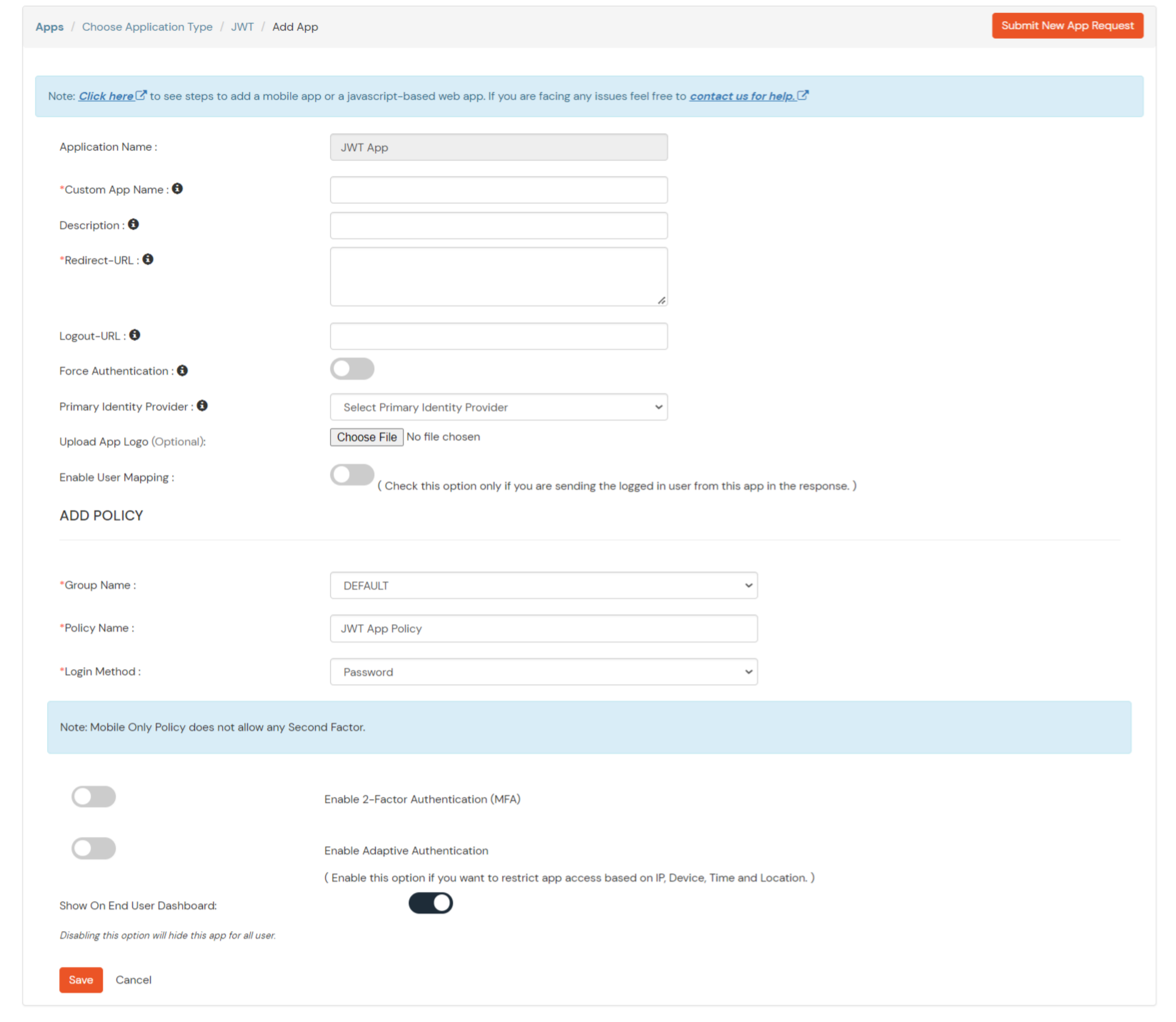 Configure JWT App