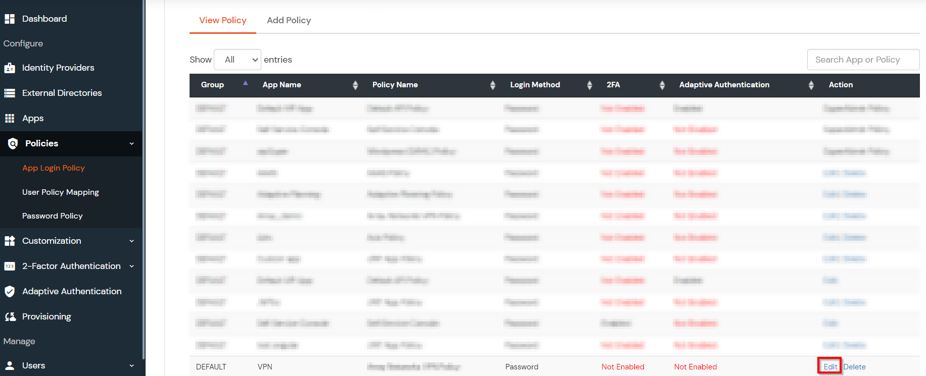 Freshdesk Single Sign-On (SSO) Restrict Access adaptive authentication policy