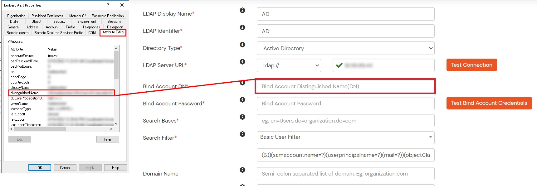 Freshdesk MFA: Configure user bind account domain name