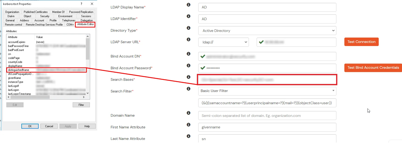 Freshdesk 2FA : Configure user search base