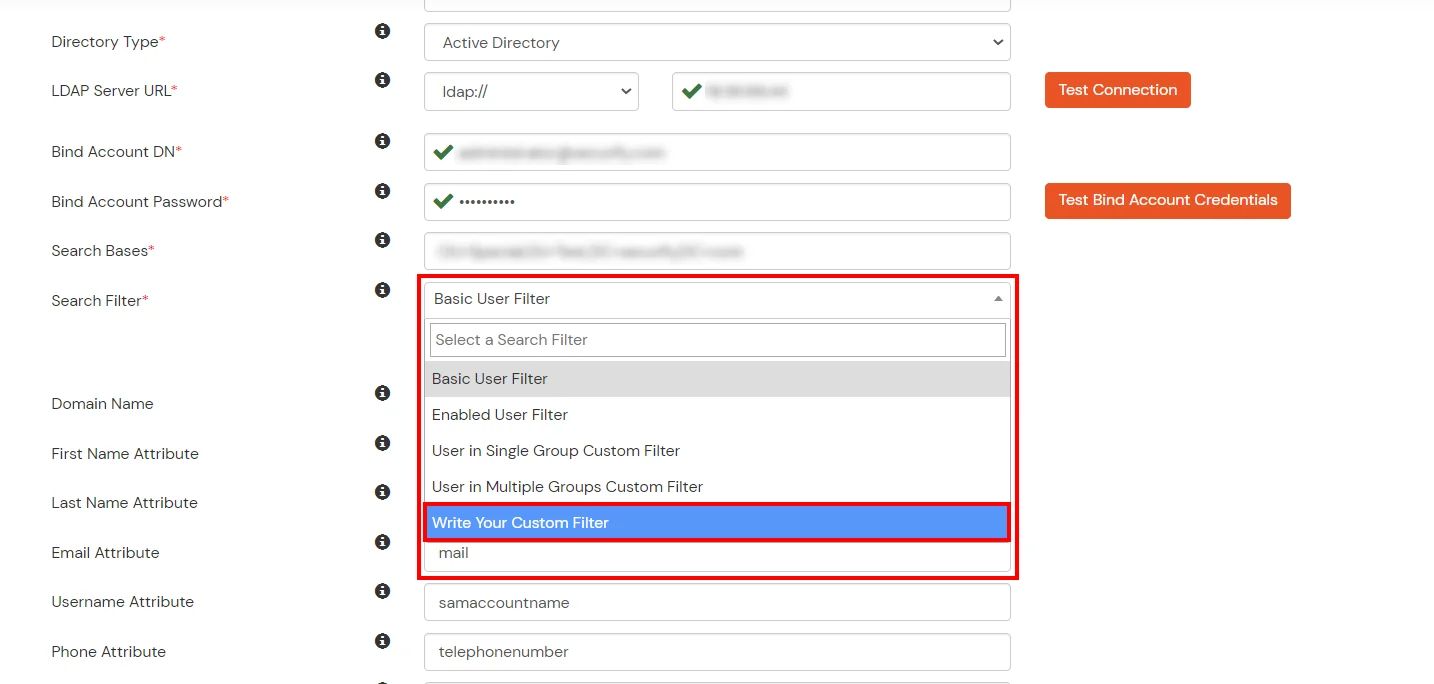 Freshdesk MFA/2FA : Select user search filter