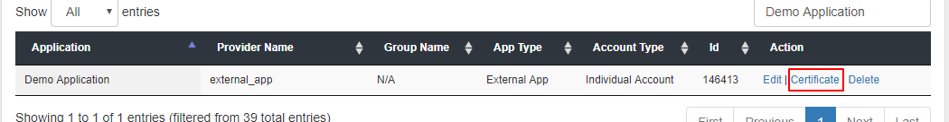 Node.js SSO (Single Sign-On): certificate link