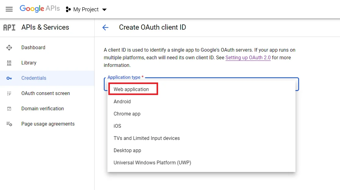 Google Apps GSuite SSO miniOrange Broker Service create oauth client id