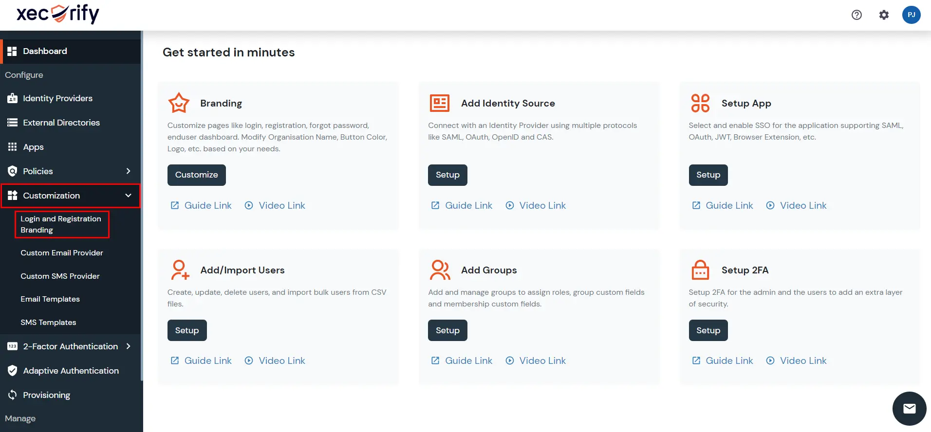 miniOrange Identity Platform Admin Handbook: Customization login and registration