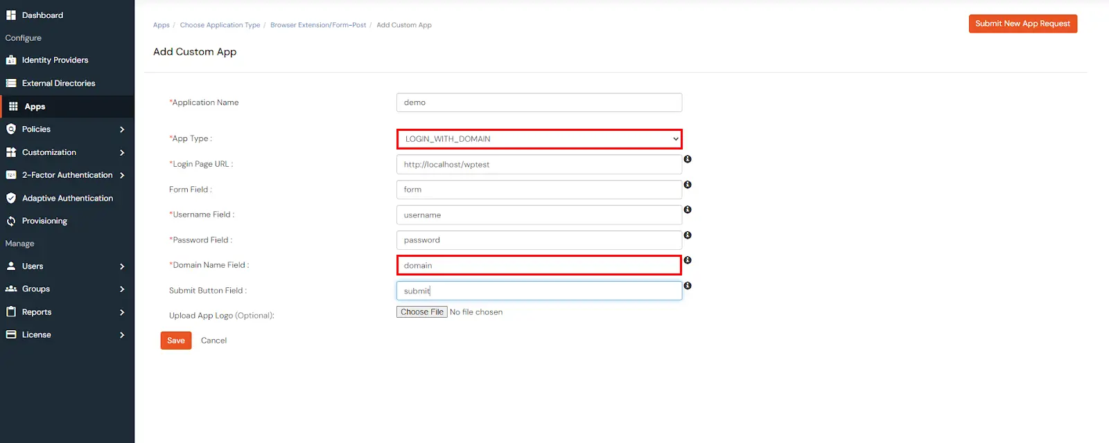 miniOrange Identity Platform Admin Handbook: User Dashboard