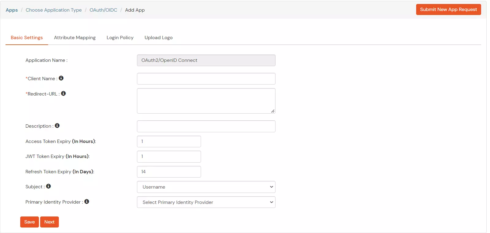 miniOrange Identity Platform Admin Handbook: OAuth app details