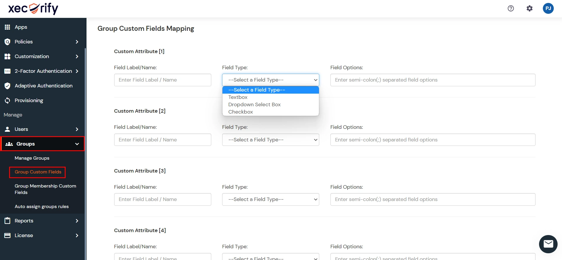 miniOrange Identity Platform Admin Handbook: Custom fields