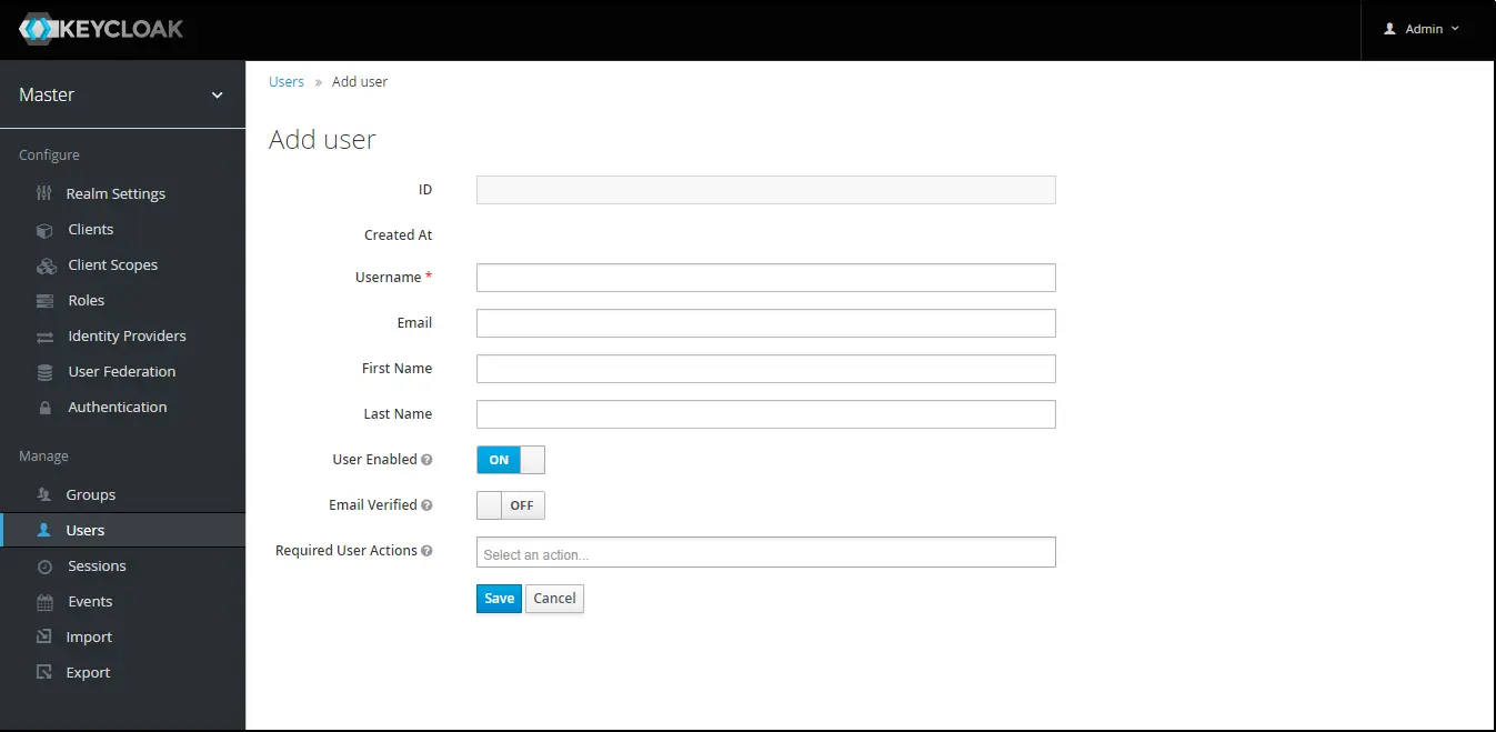 Keycloak IDP (Manage Credentials)