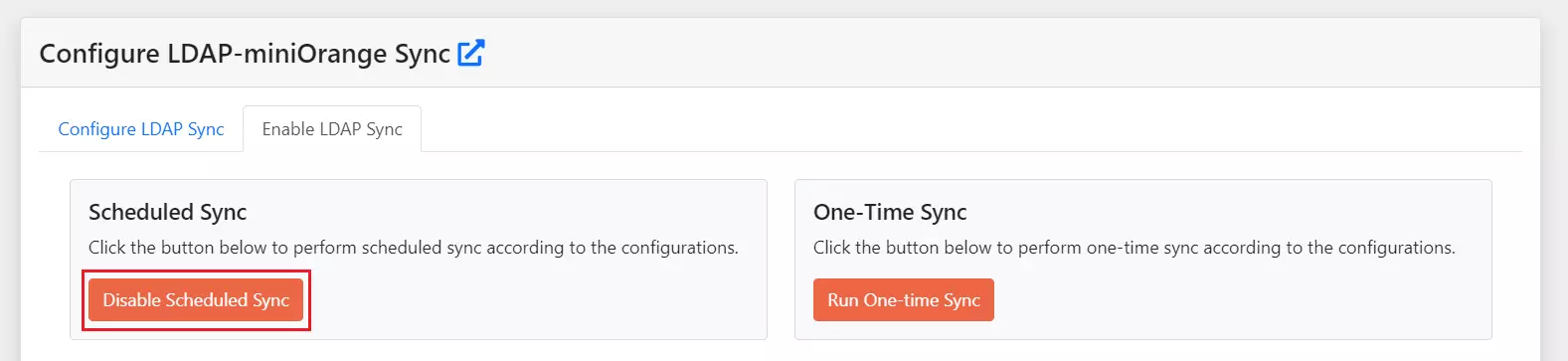 miniorange ldap gateway schedules configuration