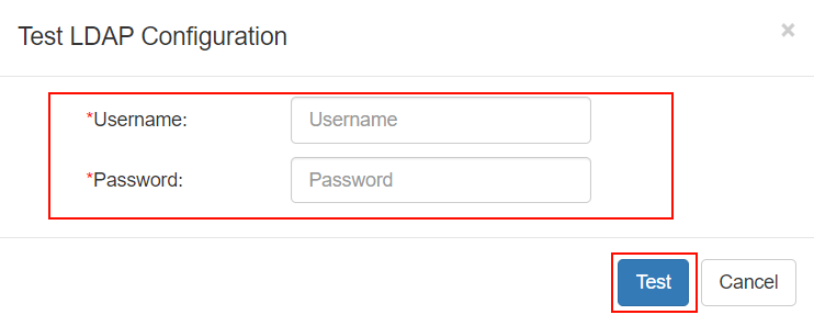 minirorange ldap gateway test ldap connection popup