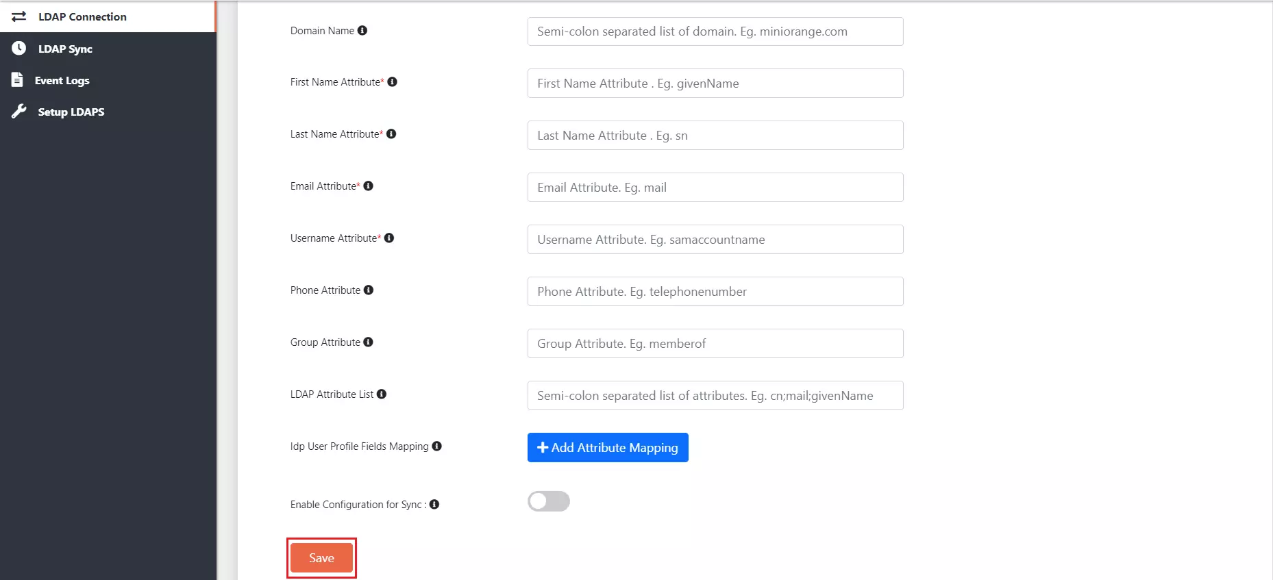 miniorange ldap gateway configuration