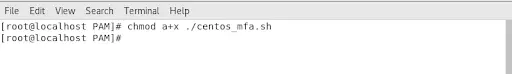 CentOS MFA: Run the Command