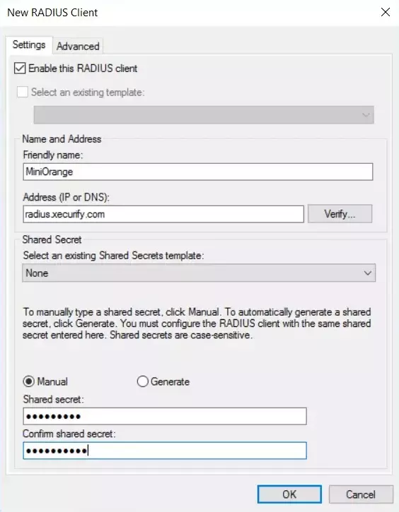 Radius MFA using MSCHAPv2 protocol