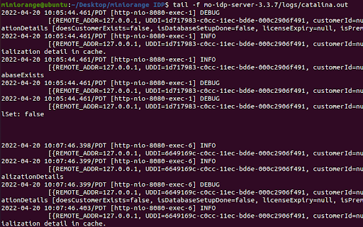 On-Premise IDP Server Initialize