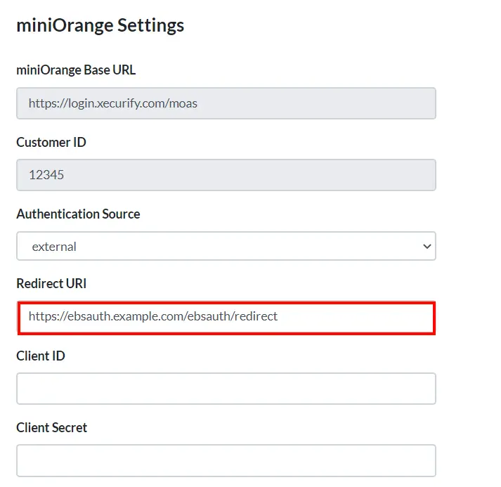 Copy Redirect uri for Active Directory based SSO authentication