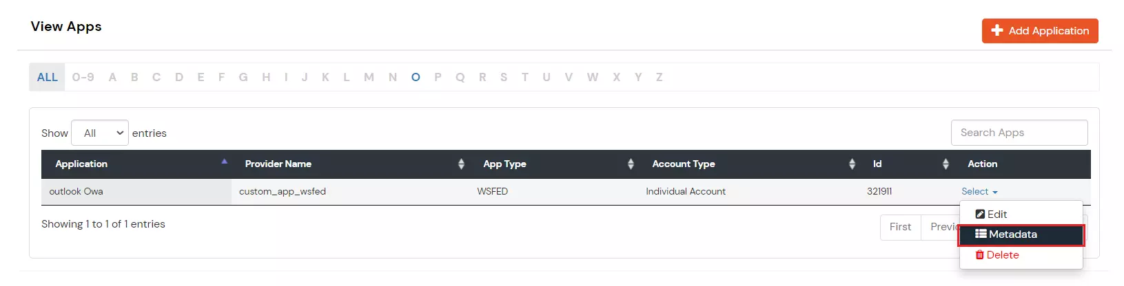 SharePoint On-premise Single Sign-On (SSO) manage apps