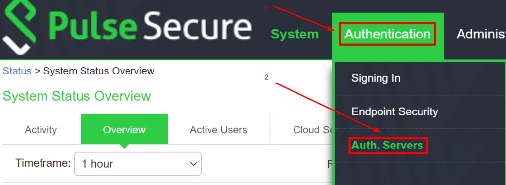 MFA 2FA two-factor authentication for Pulse Connect Secure : Auth Server 