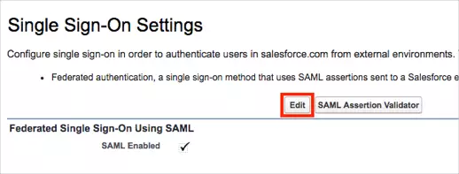 SSO settings salesforce as sp-sso settings