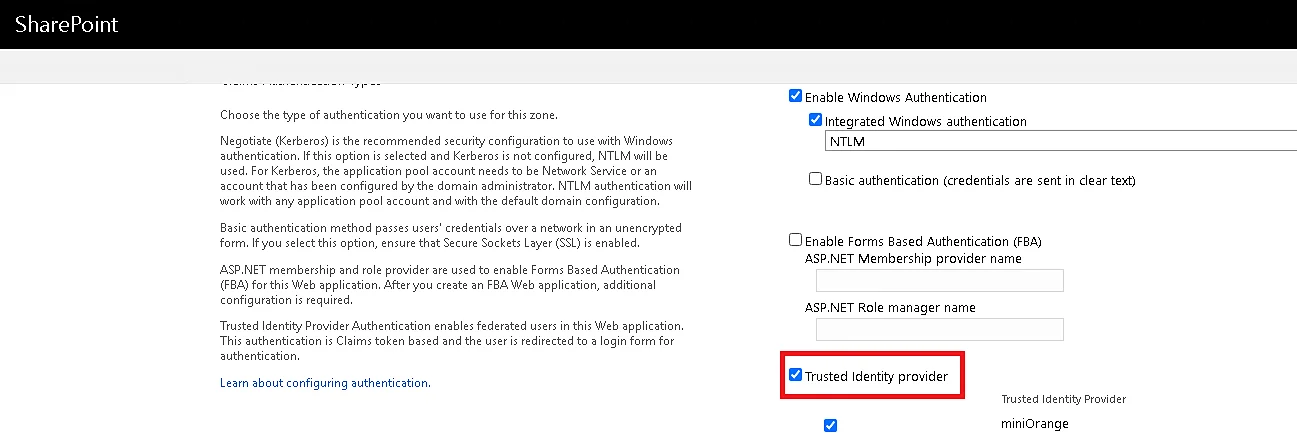 SharePoint On-premise Single Sign-On (SSO) add app