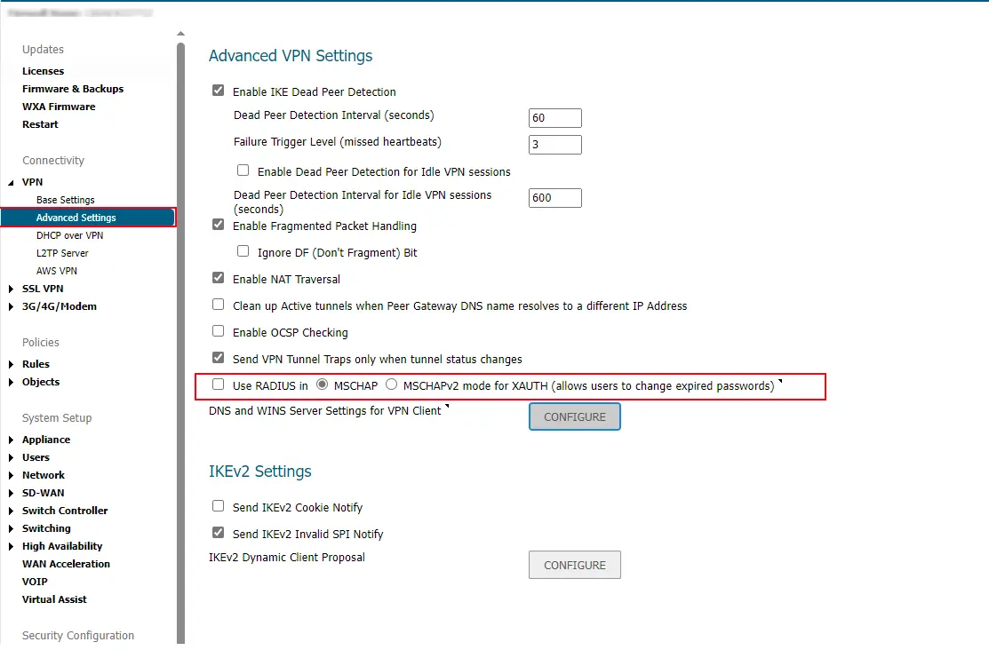 MFA 2FA two-factor authentication for SonicWall