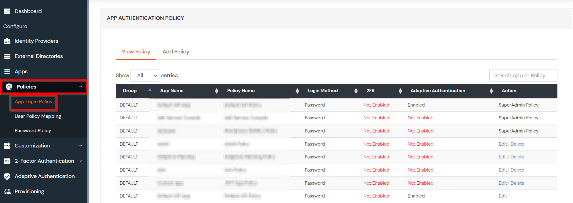 MFA/Two-Factor Authentication(2FA) for OpenVPN  App Authentication Policy