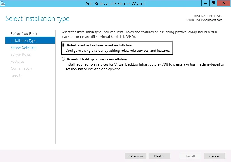 MFA/2FA Two-Factor Authentication for Windows VPN : Role Based and feature based installation