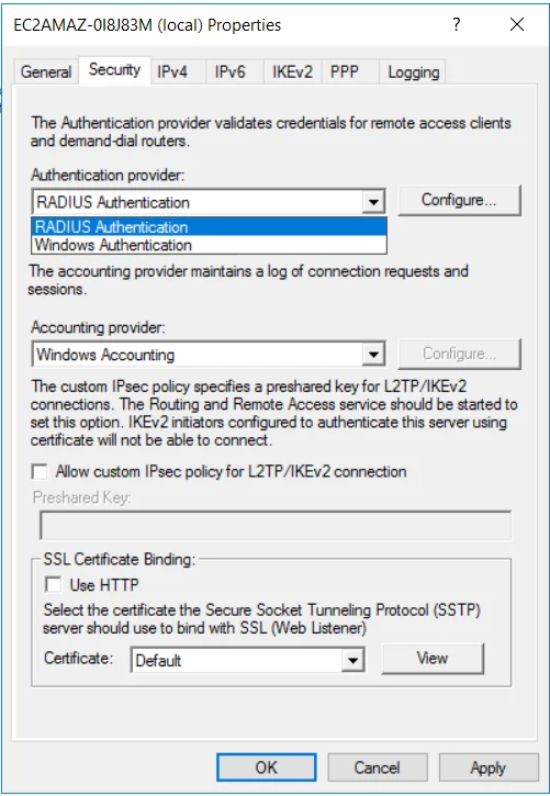 MFA/2FA Two-Factor Authentication for Windows VPN :   Radius Authentication