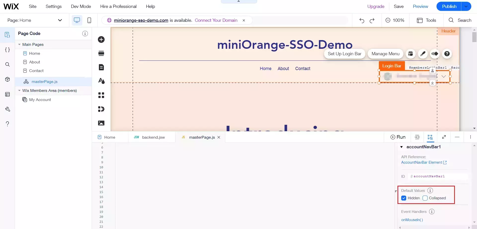 Wix Single Sign-On (SSO)