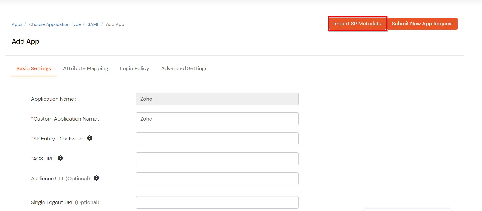 Import Zoho Directory metadata